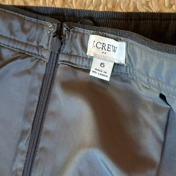 J Crew Women’s Corduroy Mini Skirt A-Line Button Front Accent Gray Size 6 - Picture 12 of 12